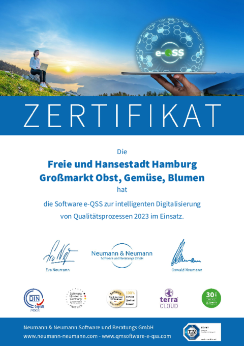 [Translate to English:] Zertifikat Software e-QSS
