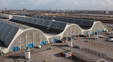 Grossmarkthalle aus der Vogelperspektive